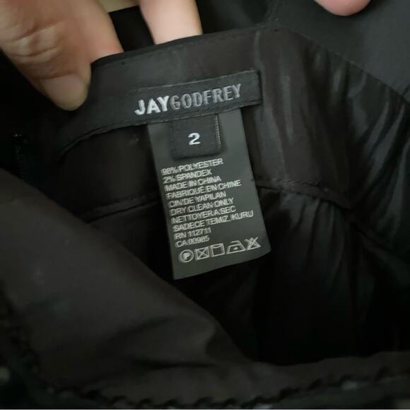 Jay Godfrey | Moore Strapless Ruffle Jumpsuit Wide Leg Cut Out Black Size 2 - Picture 8 of 9